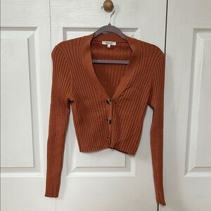 Madewell Women's Burnt Orange Cardigan Sweater